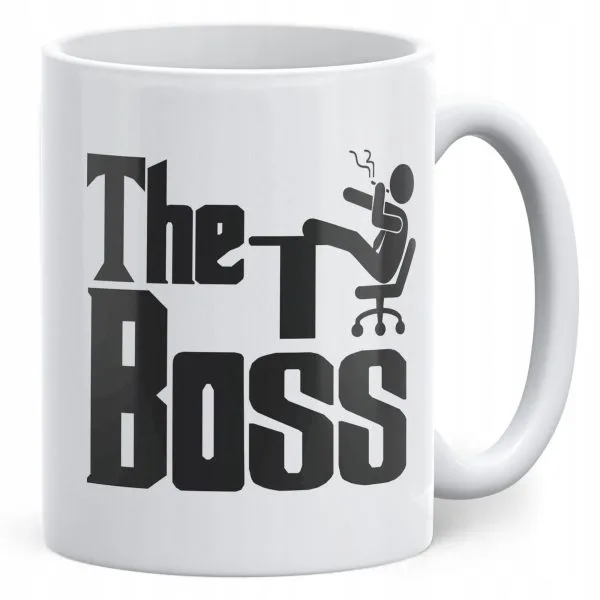 Kubek ceramiczny The Boss Dla Szefa Prezent Upominek Praca