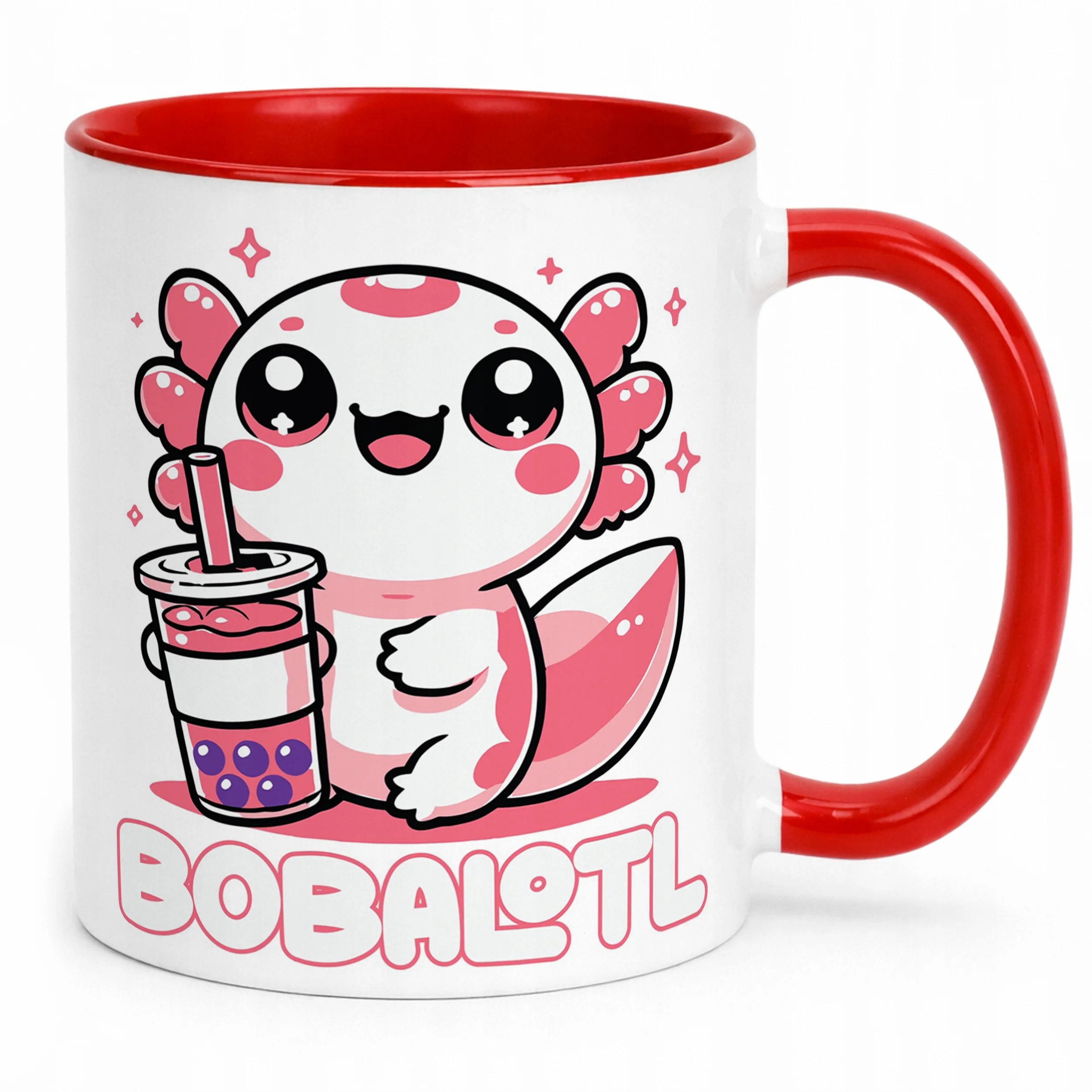 Czerwony kubek dla fana zwierząt Aksolotl Axolotl Różowy Zwierzak