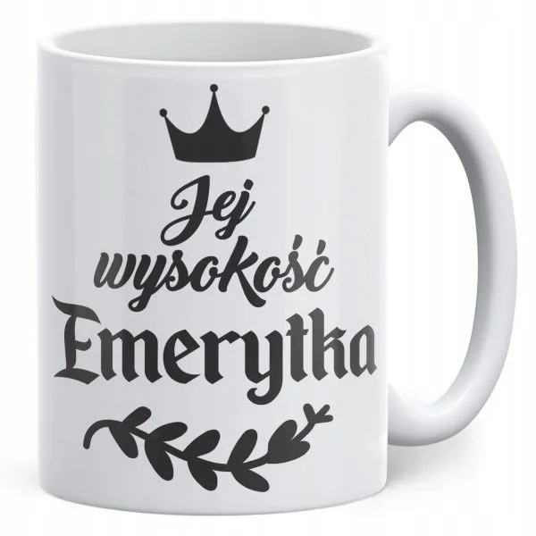 Kubek ceramiczny z okazji Emerytury Dla Emerytki Prezent Upominek