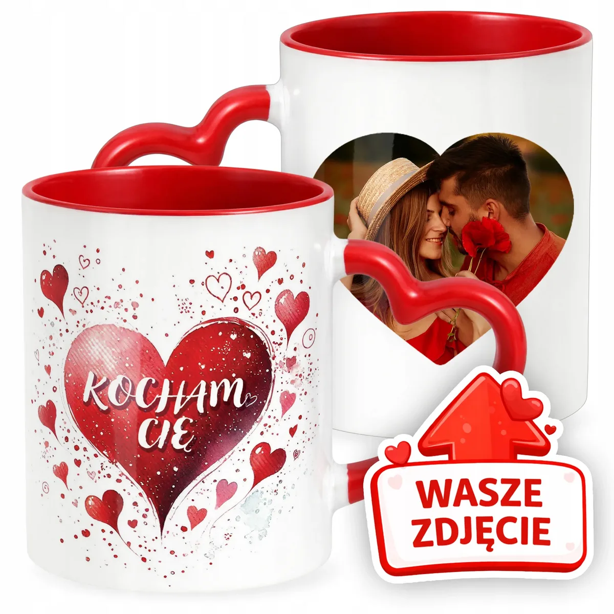 Kubek Walentynkowy Z Własnym Zdjęciem Serce Walentynki Prezent Upominek