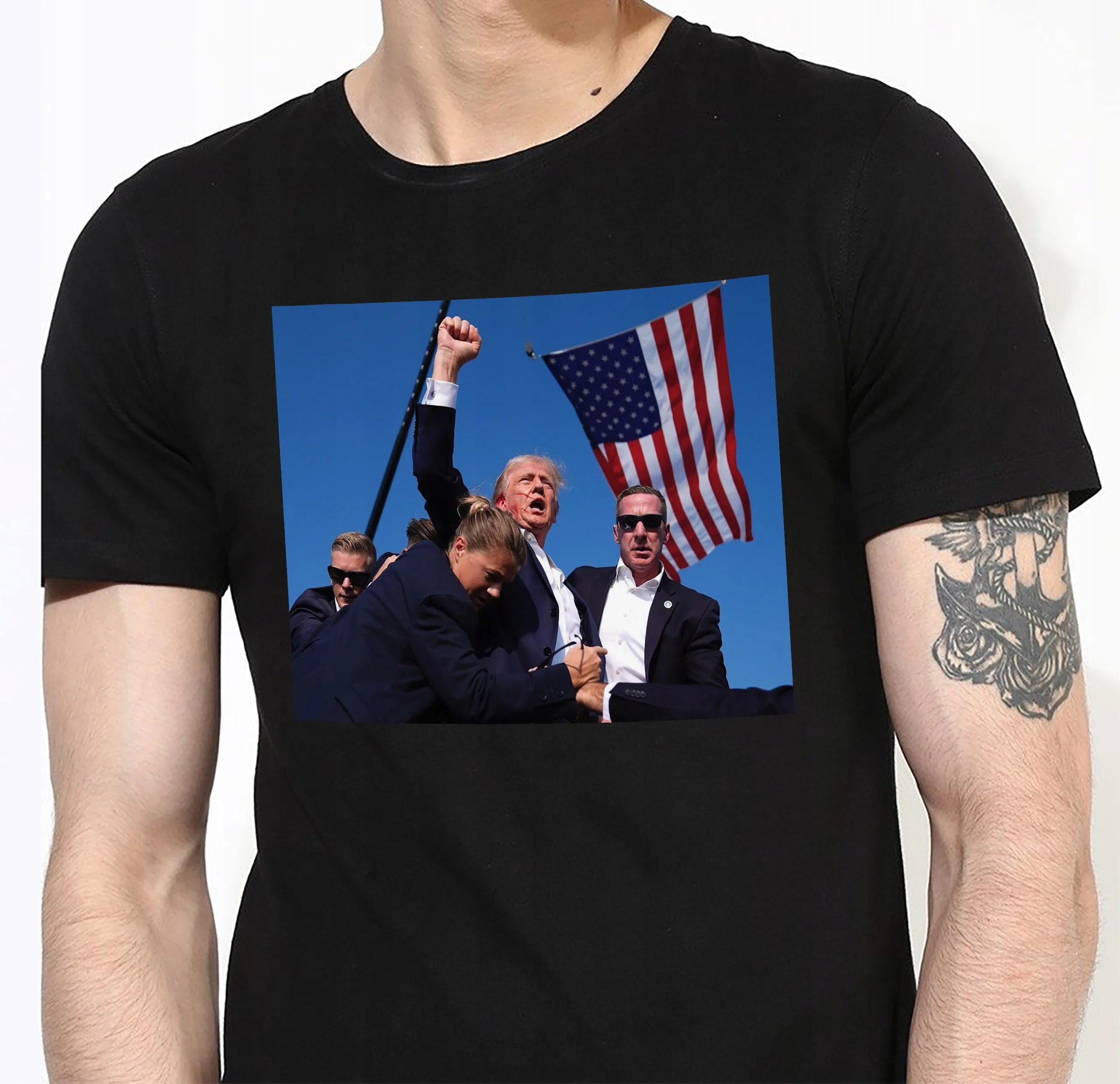 Koszulka męska czarna Donald Trump wybory Make America Great Again r. 3XL