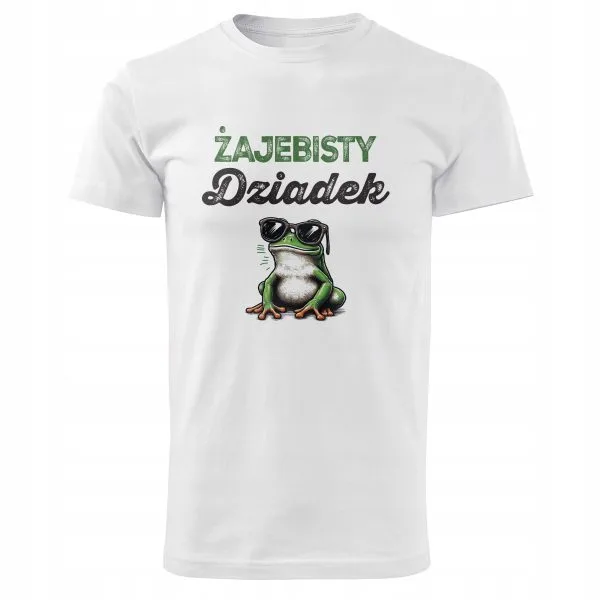 Koszulka Męski T-shirt Na Dzień Dziadka Prezent Żajebisty Dziadek