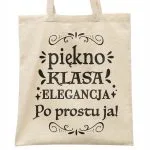 Torba bawełniana na zakupy prezent na Dzień Kobiet Piękno Elegancja Klasa