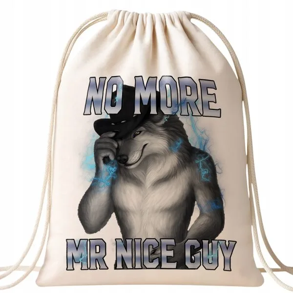 Plecak bawełniany No More Mr Nice Guy viral tiktok mem