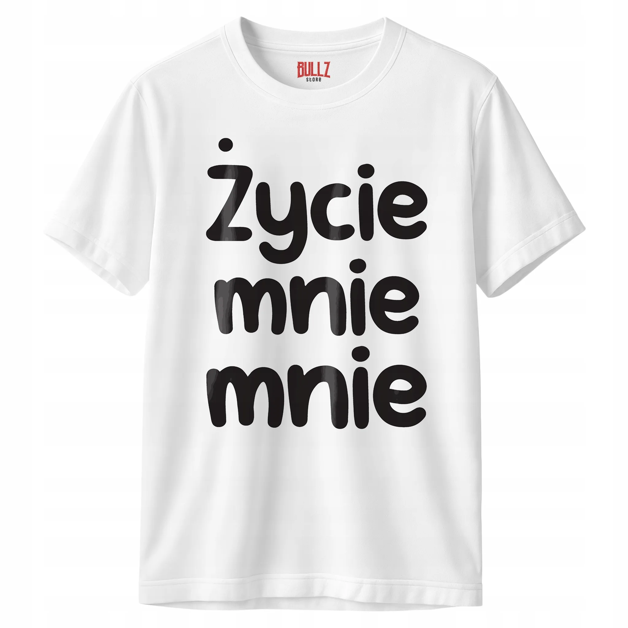 Koszulka biała męska Życie Mnie Mnie Zabawny Prezent
