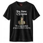 Koszulka czarna męska 1670 Bóg Honor Ojczyzna