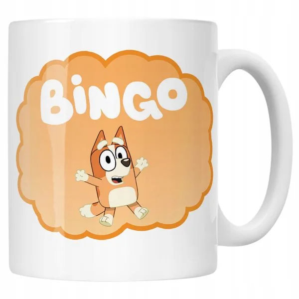 Kubek ceramiczny Bluey Bingo Dla Fana Bajki Dla Dzieci Prezent