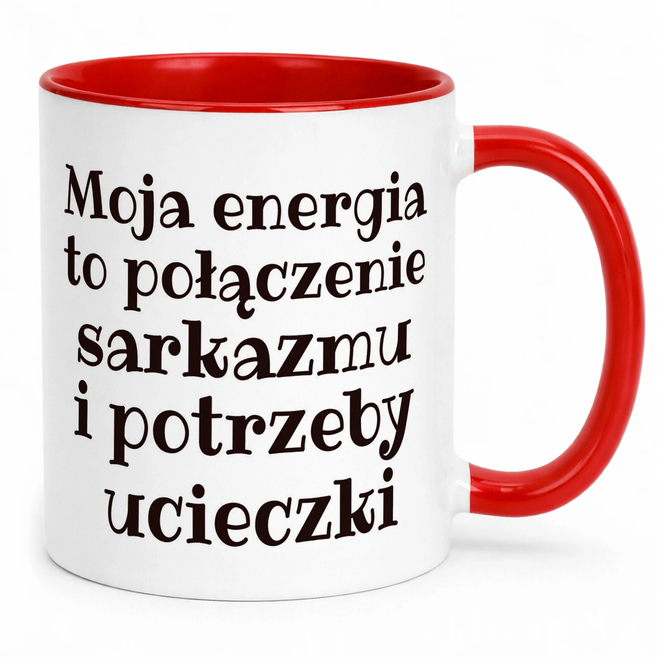 Kubek ceramiczny Moja Energia To Połączenie Śmieszny Zabawny Prezent