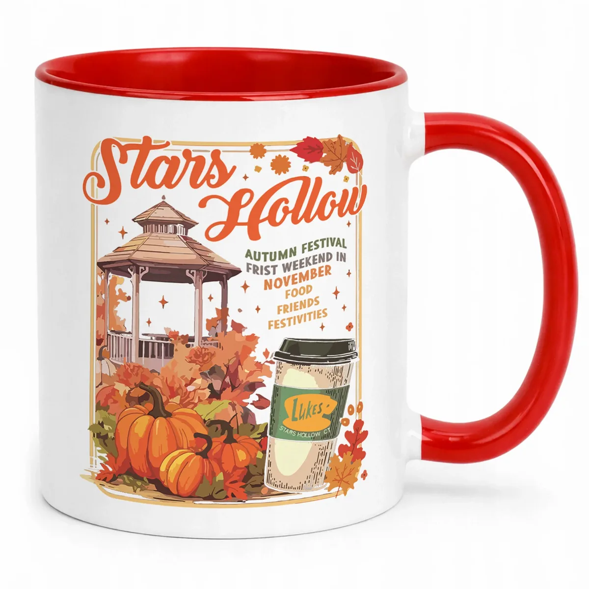 Kubek Czerwony Gilmore Girls Dla Fanów Serialu Stars Hollow