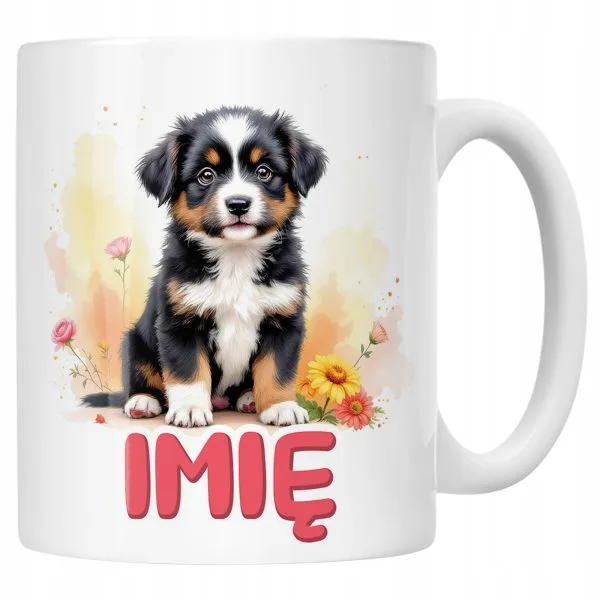 Kubek ceramiczny personalizowany Pies Piesek Zwierzak Słodki Dla Dzieci
