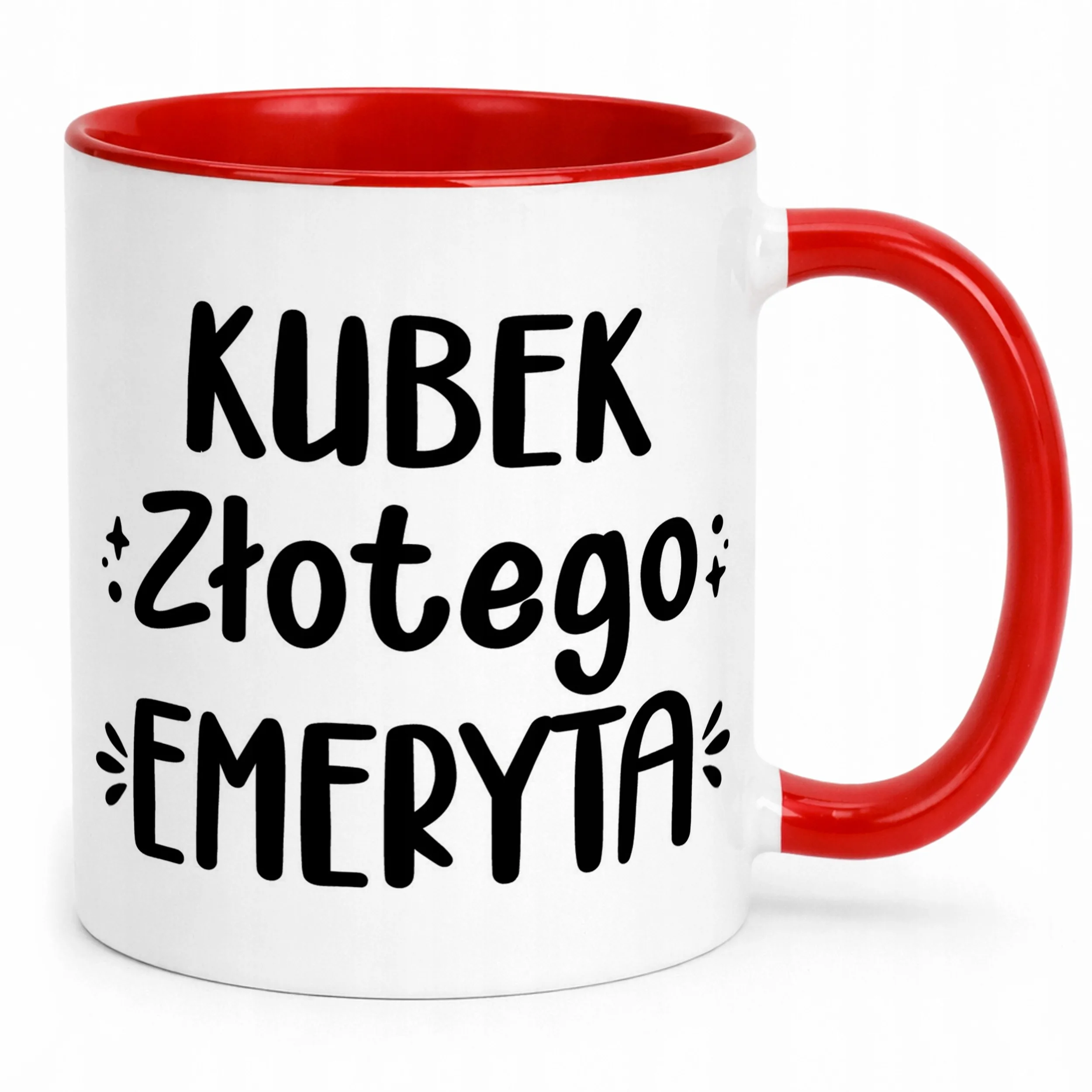 Kubek Czerwony z okazji Emerytury Dla Emeryta Prezent Upominek