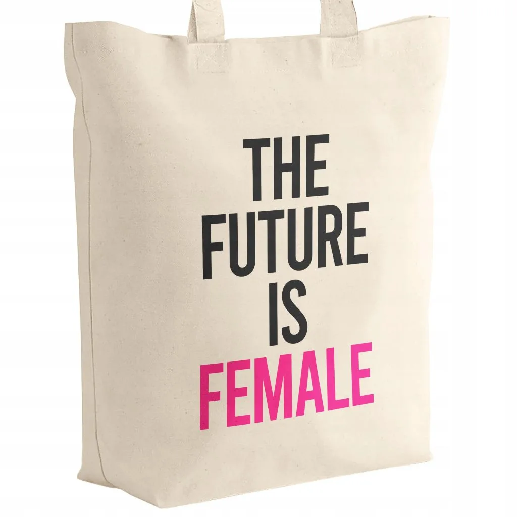 Torba bawełniana z dnem na zakupy Future Is Female Dla Dziewczyn Kobiet