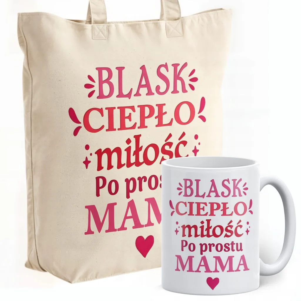 Zestaw Kubek + Torba Premium Dzień Matki Dla Mamy Prezent Upominek