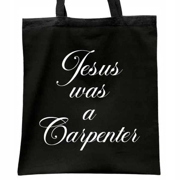 Torba bawełniana czarna na zakupy Sabrina Carpenter Jesus Was A Dla Fanów