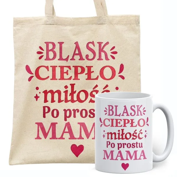 Zestaw Kubek + Torba Dzień Matki Dla Mamy Prezent Upominek