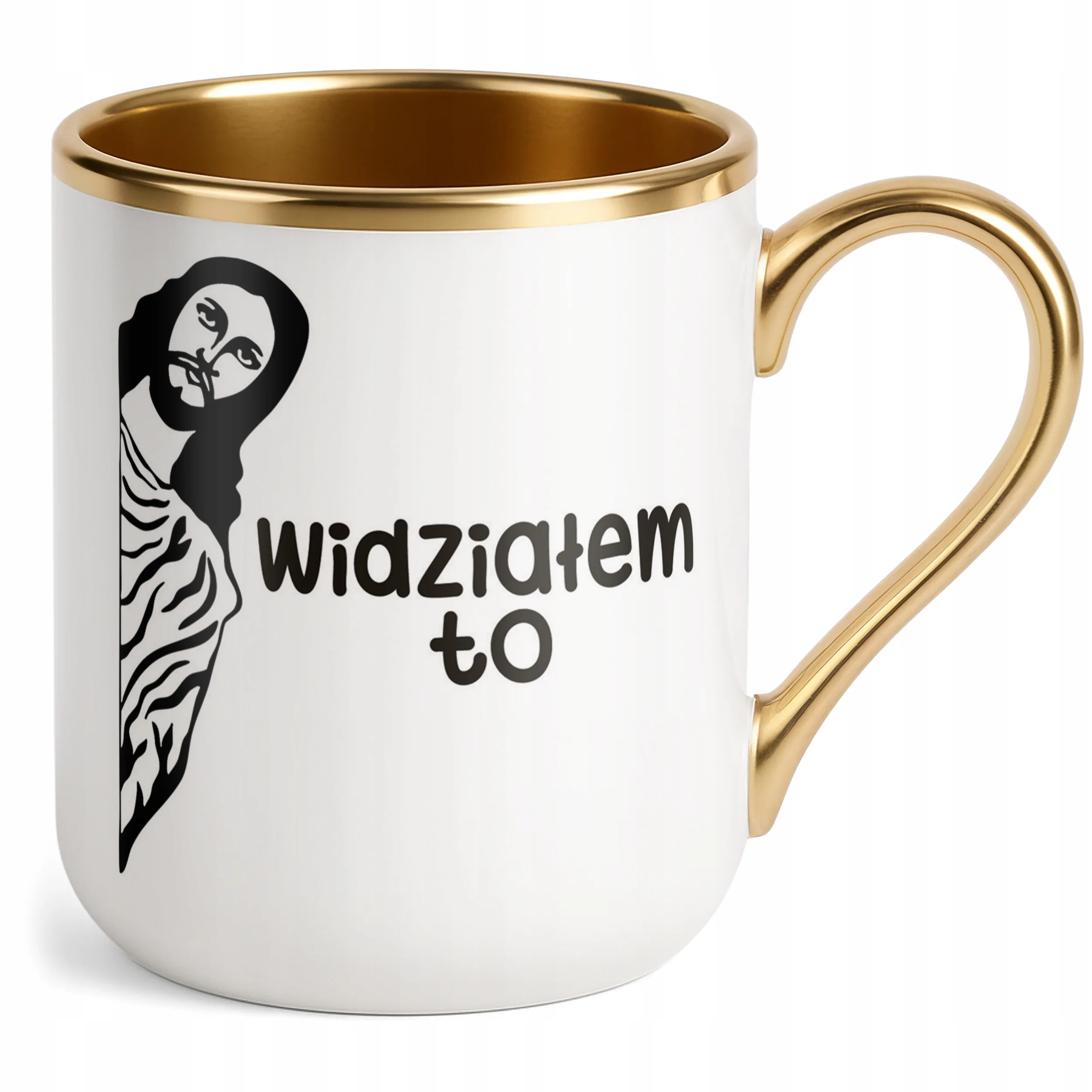 Kubek Premium Złoty Widziałem To Jezus Śmieszny Zabawny Prezent