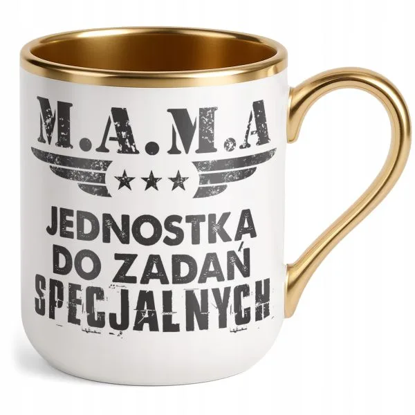 Kubek Premium Złoty Dzień Matki Dla Mamy Prezent Mama Jednostka Do Zadań