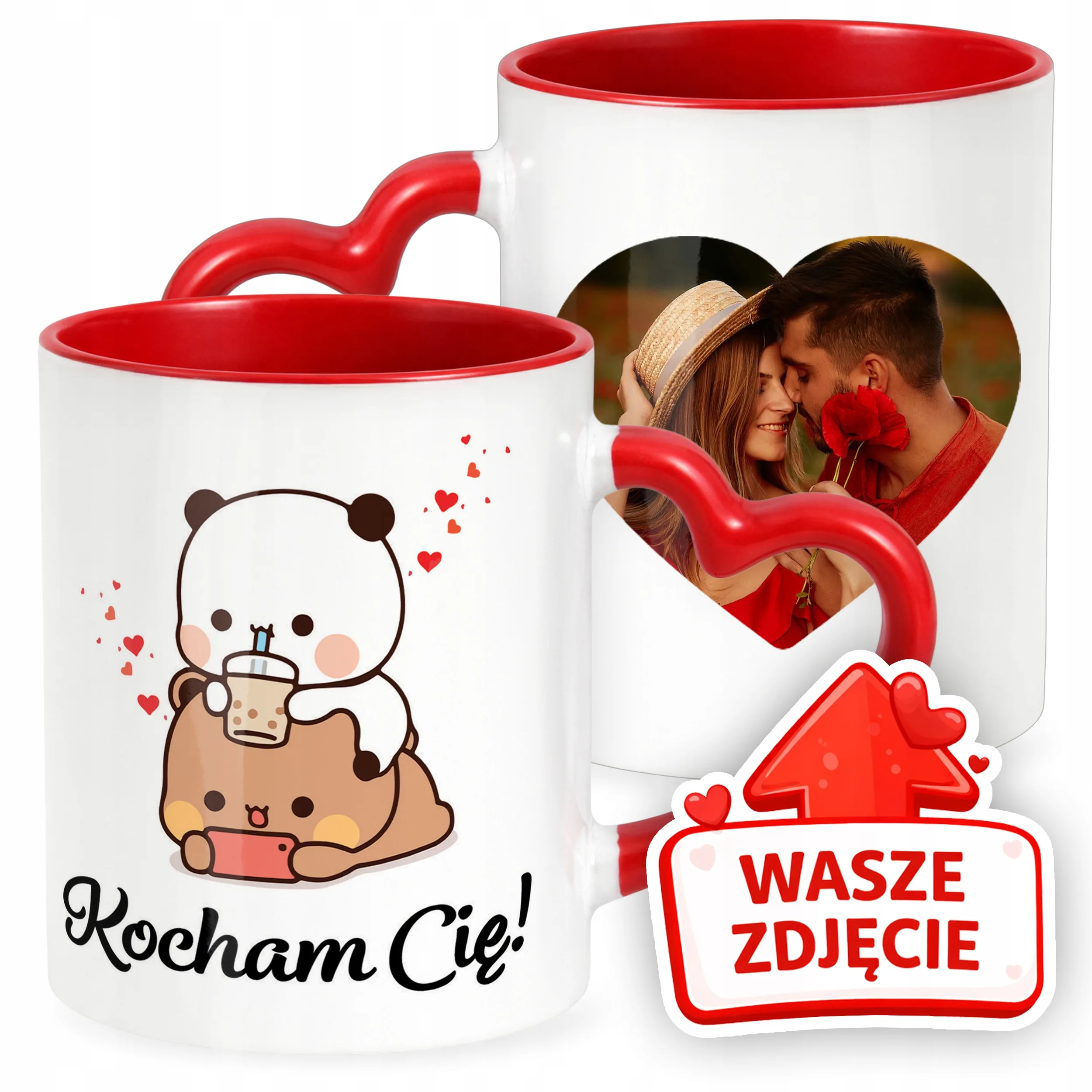 Kubek Walentynkowy Z Własnym Zdjęciem Serce Walentynki Prezent Upominek