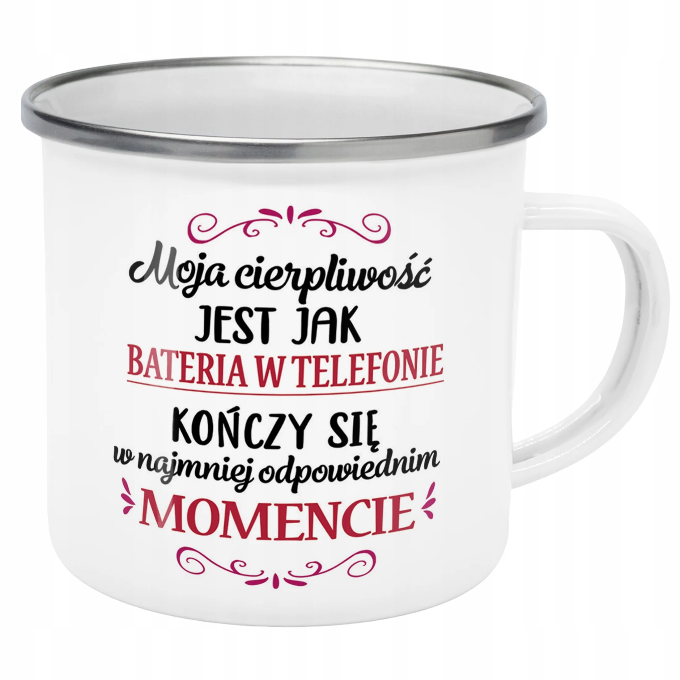 Emaliowany Kubek Garnuszek Dzień Kobiet Dla Kobiety Prezent Upominek