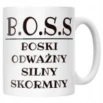 Kubek ceramiczny B.O.S.S Dla Mężczyzny Śmieszny Zabawny Prezent