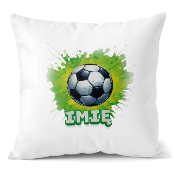 Poduszka 38x38 cm z Imieniem dla Piłkarza Piłka Nożna Football