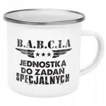Emaliowany Kubek Garnuszek 300 ml Dzień Babci Prezent Jednostka Specjalna