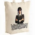 Torba bawełniana premium na zakupy Nevermore Wednesday Dla Fanów
