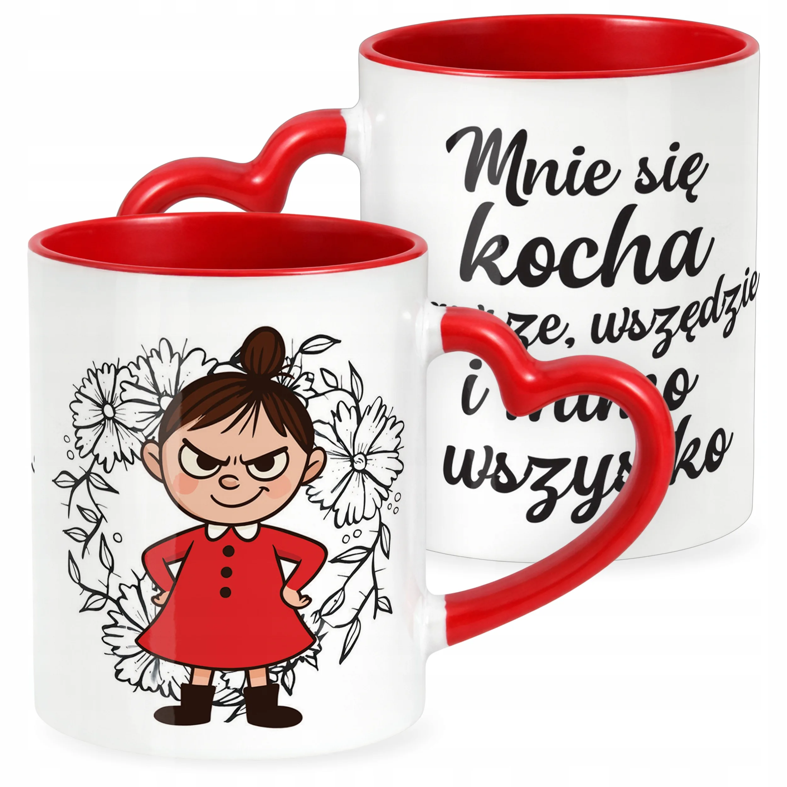 Kubek Czerwony Dzień Kobiet Dla Kobiety Dziewczyny Prezent Upominek