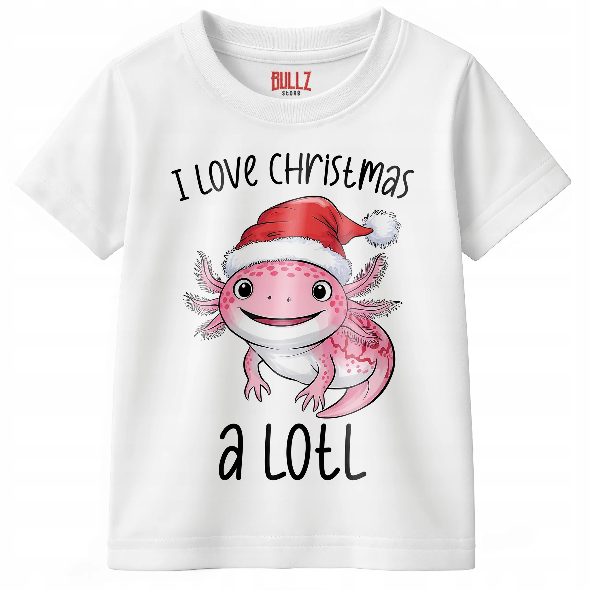 Podkoszulek dziecięcy biały Aksolotl Axolotl Różowy Płaz HIT