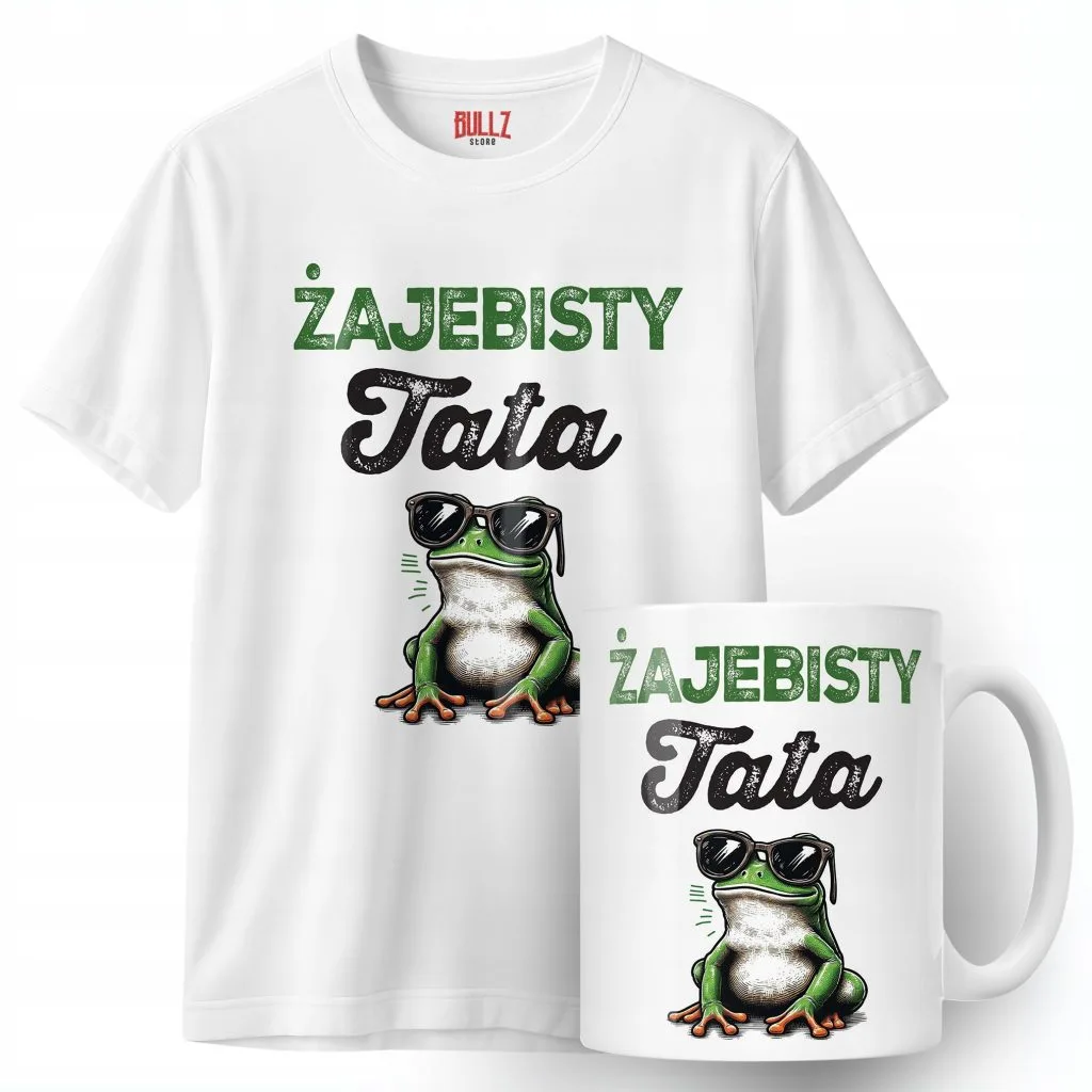 Zestaw Kubek + Koszulka Dzień Ojca Dla Taty Żajebisty Tata Prezent