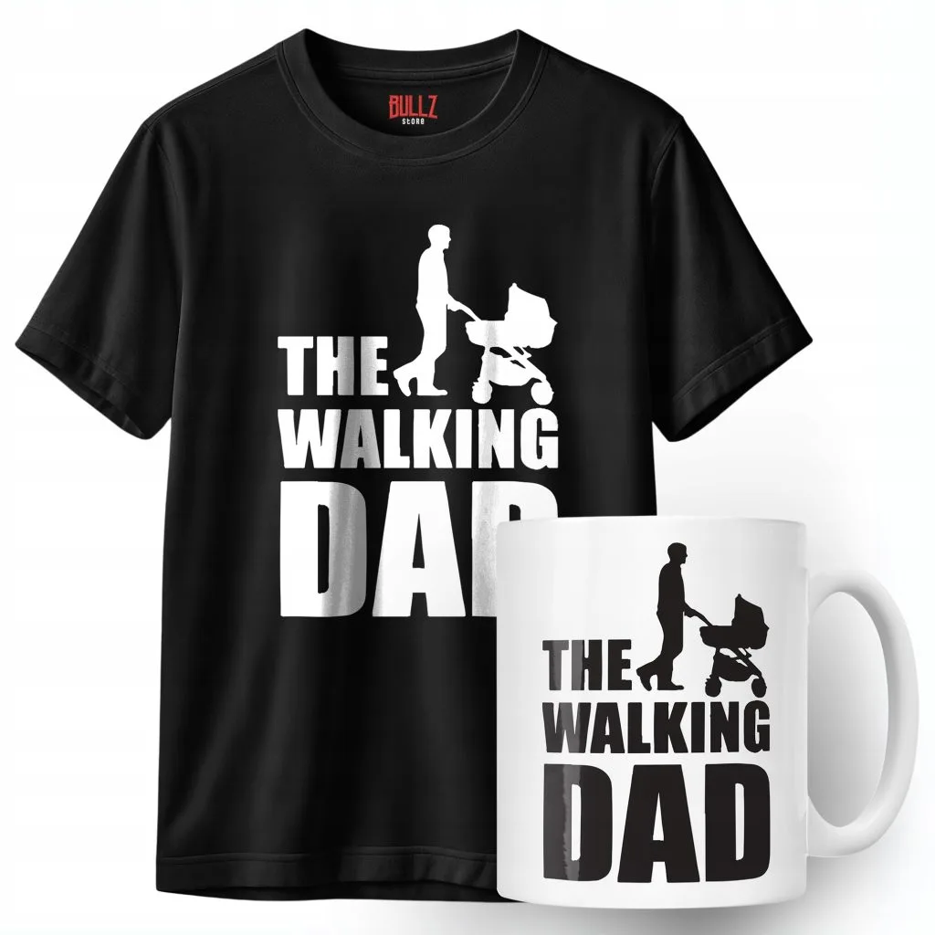 Zestaw Kubek + Koszulka Dzień Ojca Dla Taty The Walking Dad Prezent