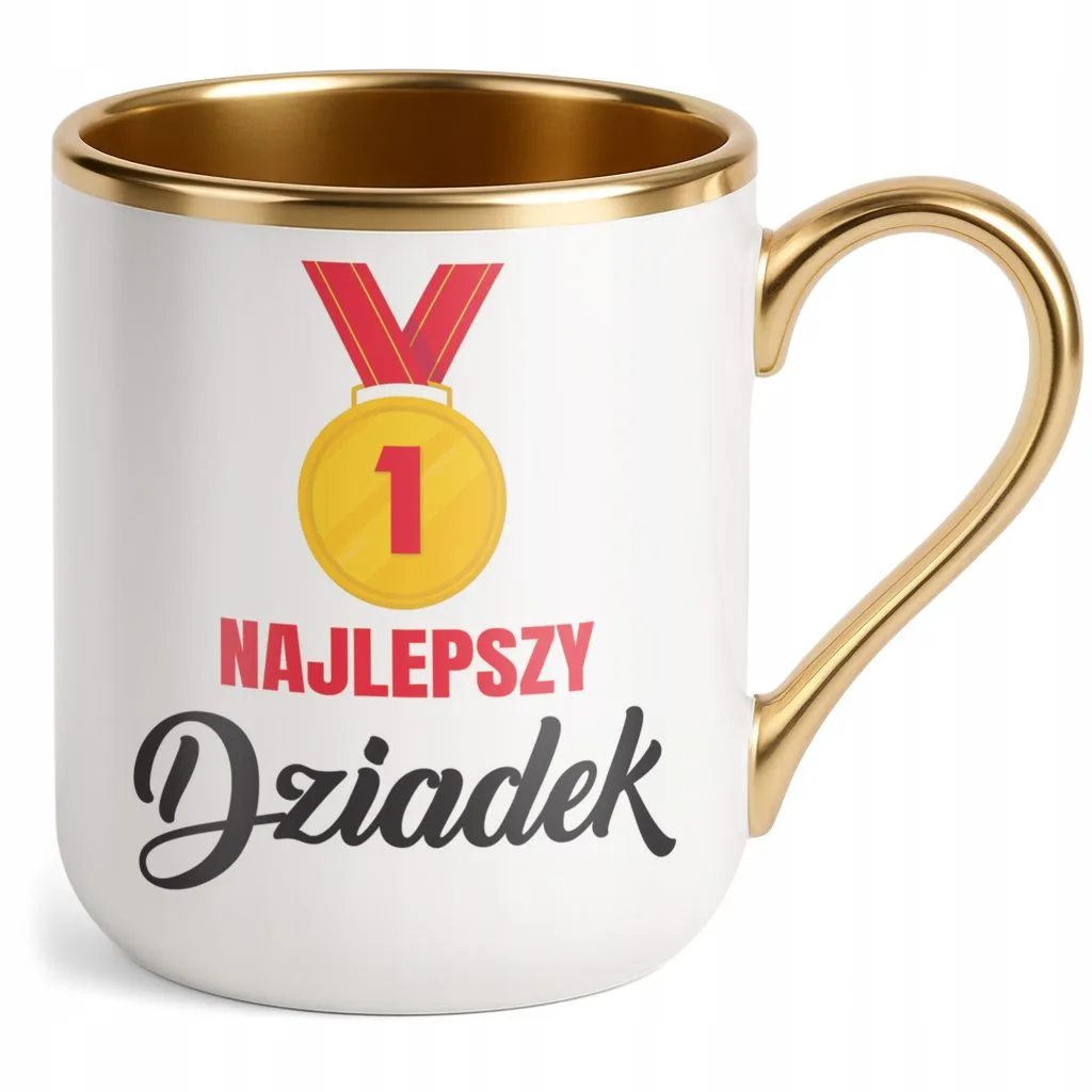 Kubek Premium Złoty Dzień Dziadka Dla Dziadka Prezent Upominek