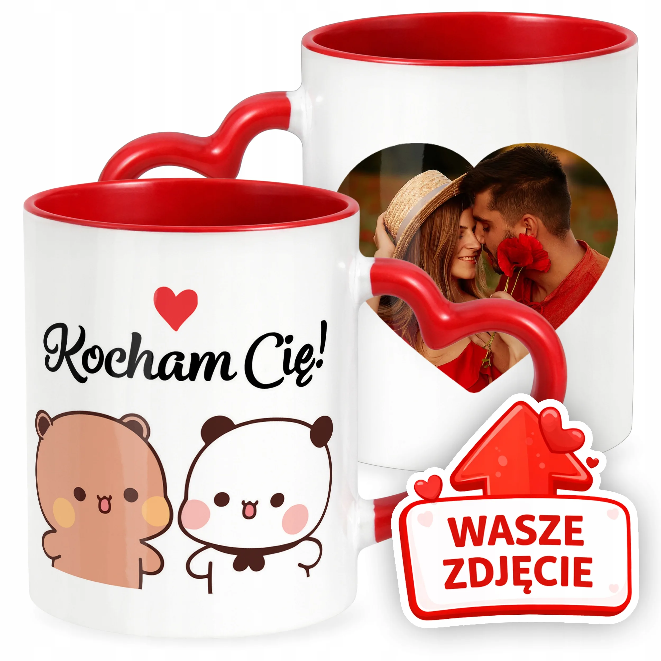Kubek Walentynkowy Z Własnym Zdjęciem Serce Walentynki Prezent Upominek