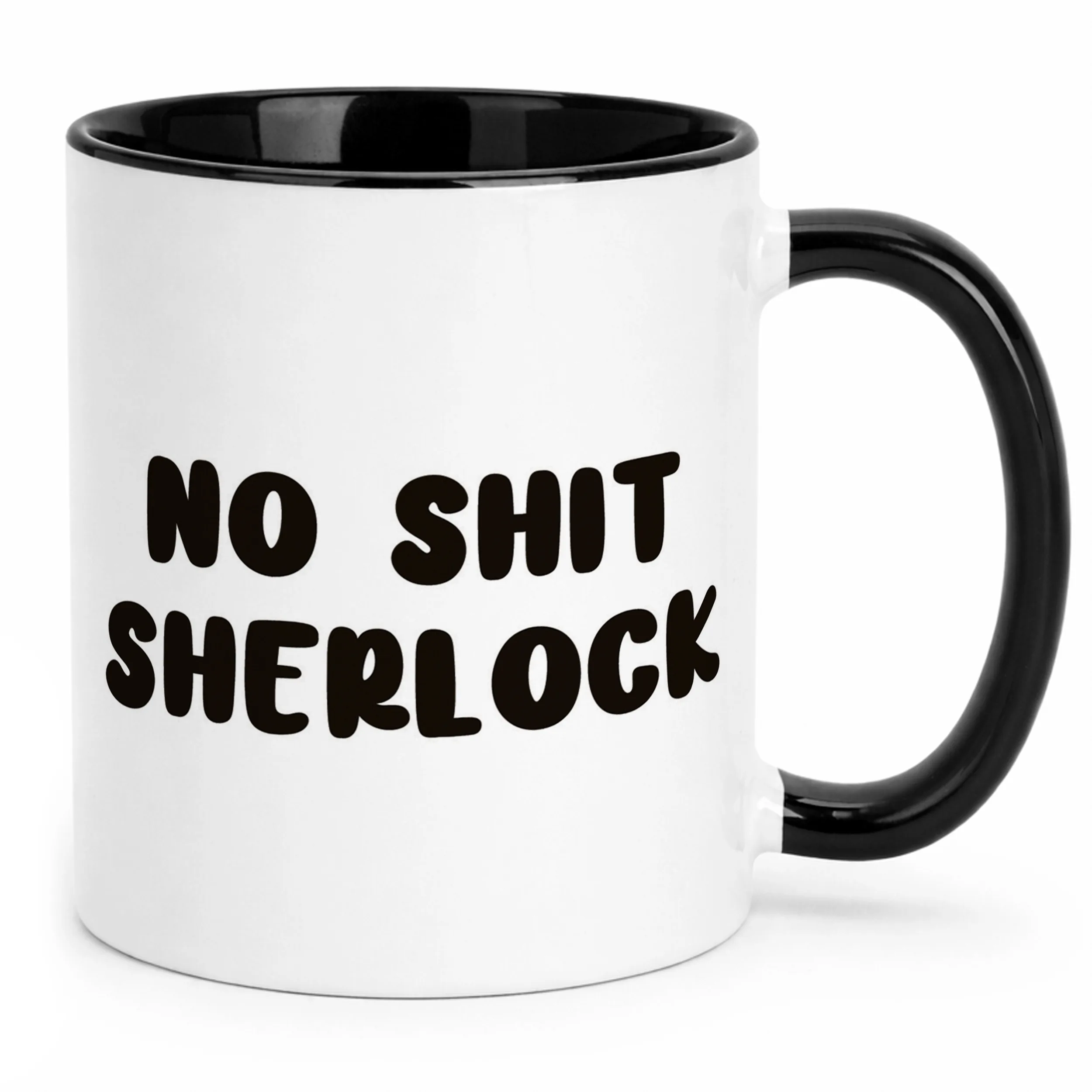 Kubek Czarny No Shit Sherlock Śmieszny Zabawny Prezent