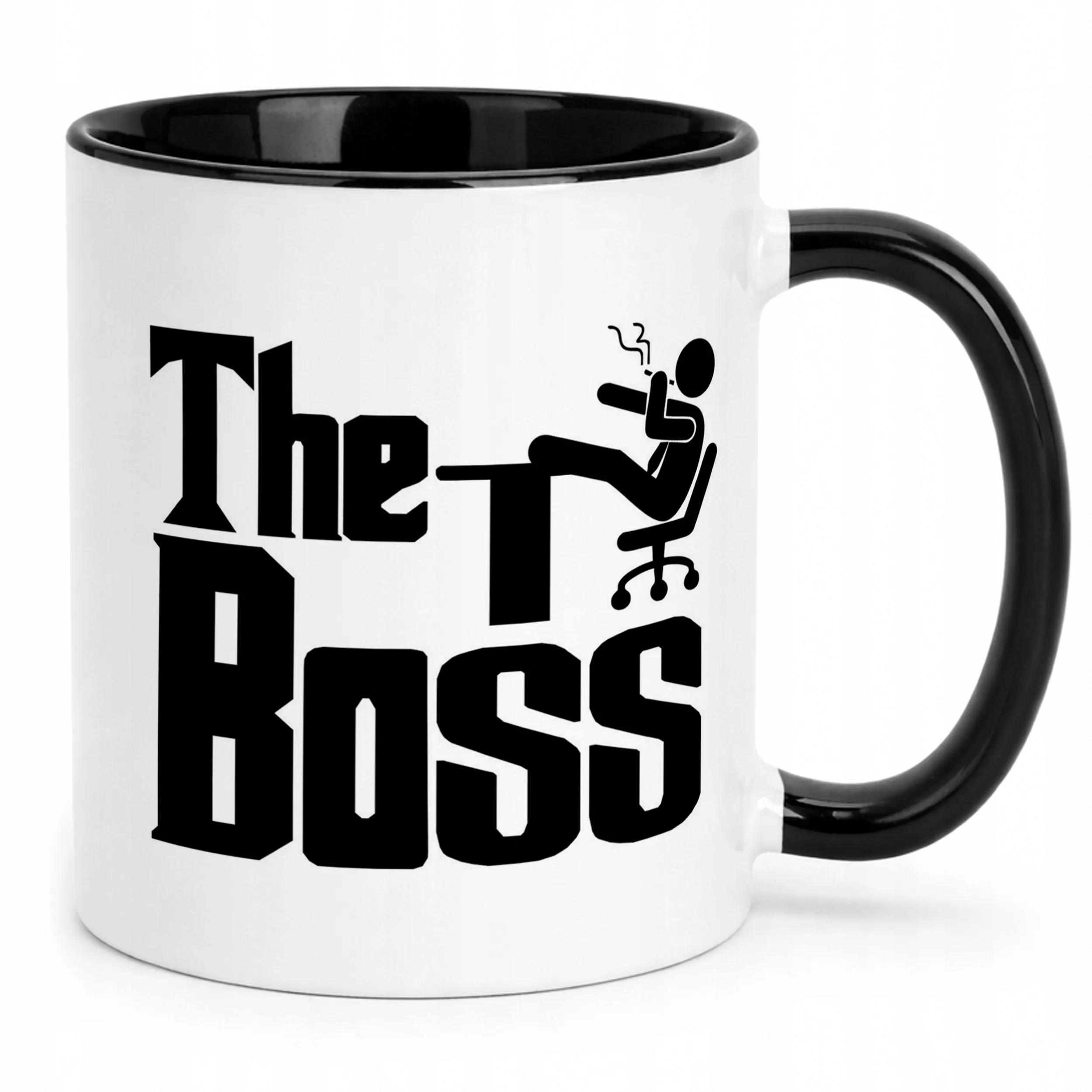 Kubek Czarny The Boss Dla Szefa Prezent Upominek Praca