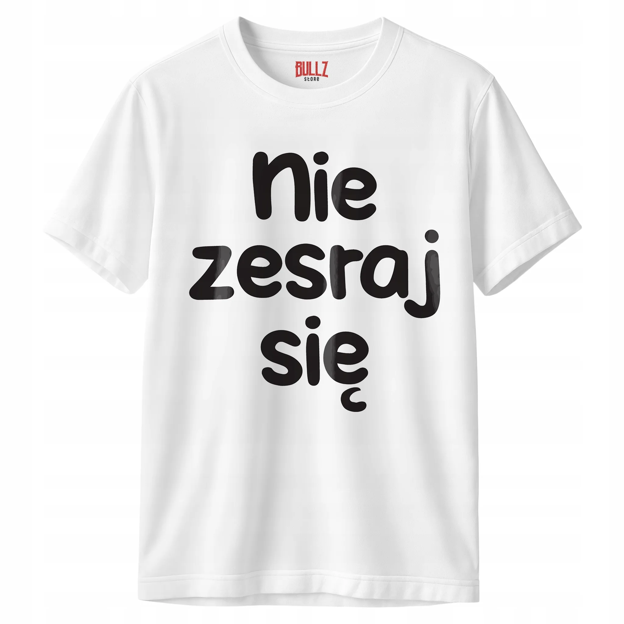 Koszulka biała męska Nie Zes*aj Się Zabawny Prezent