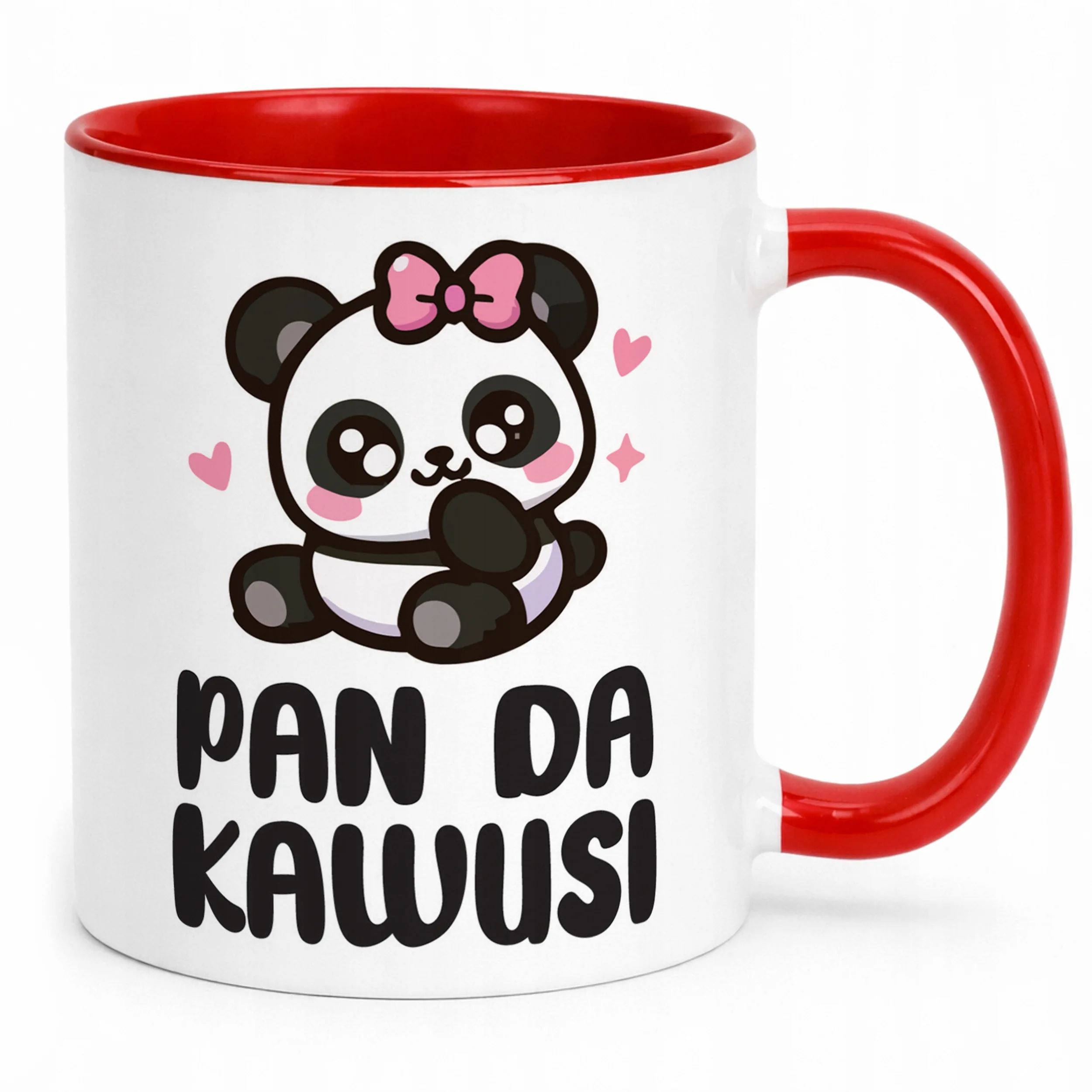 Kubek Czerwony Pan Da Kawusi Panda Śmieszny Zabawny Prezent