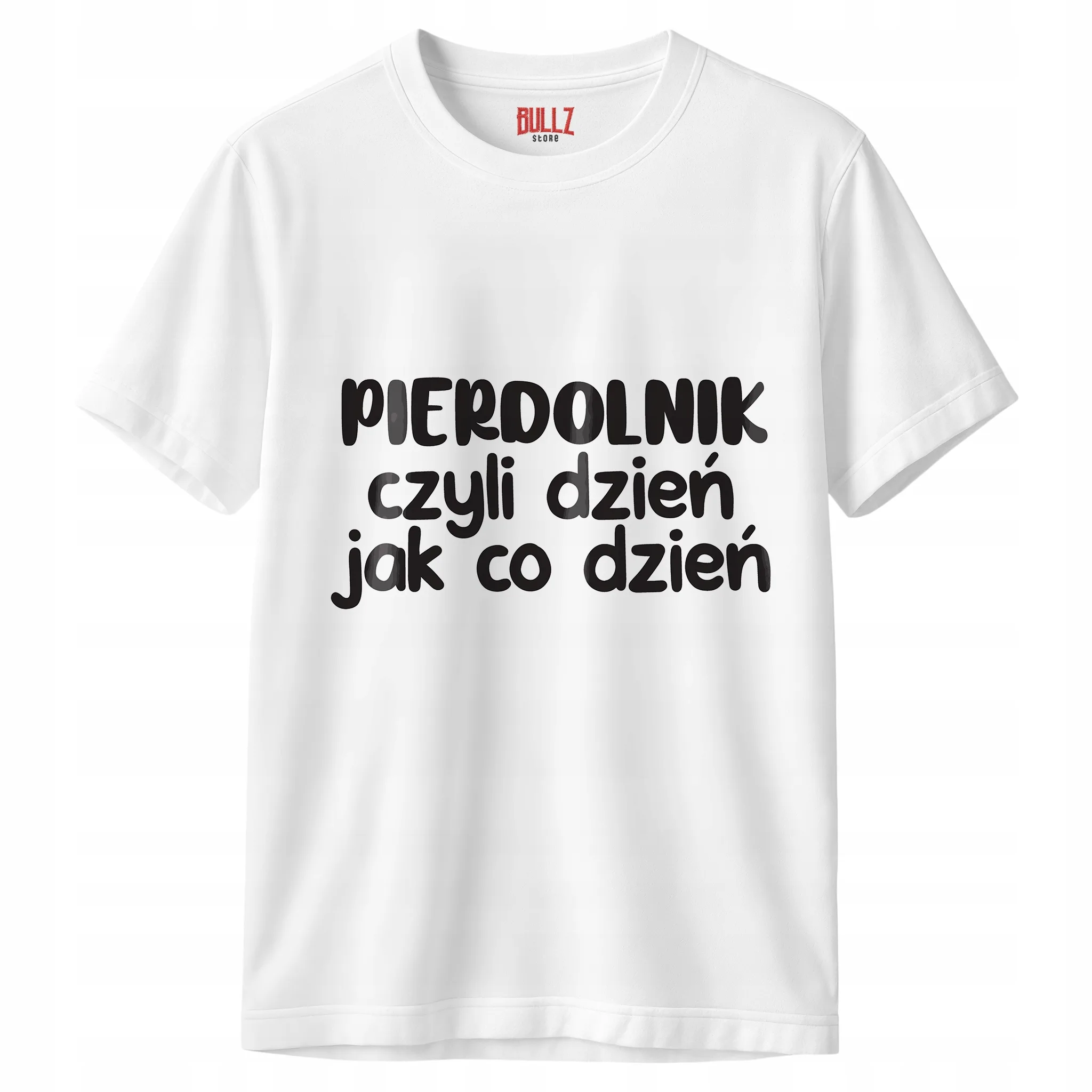 Koszulka biała męska Pie*dolnik Dzień Jak Co Dzień Zabawny Prezent r. 3XL