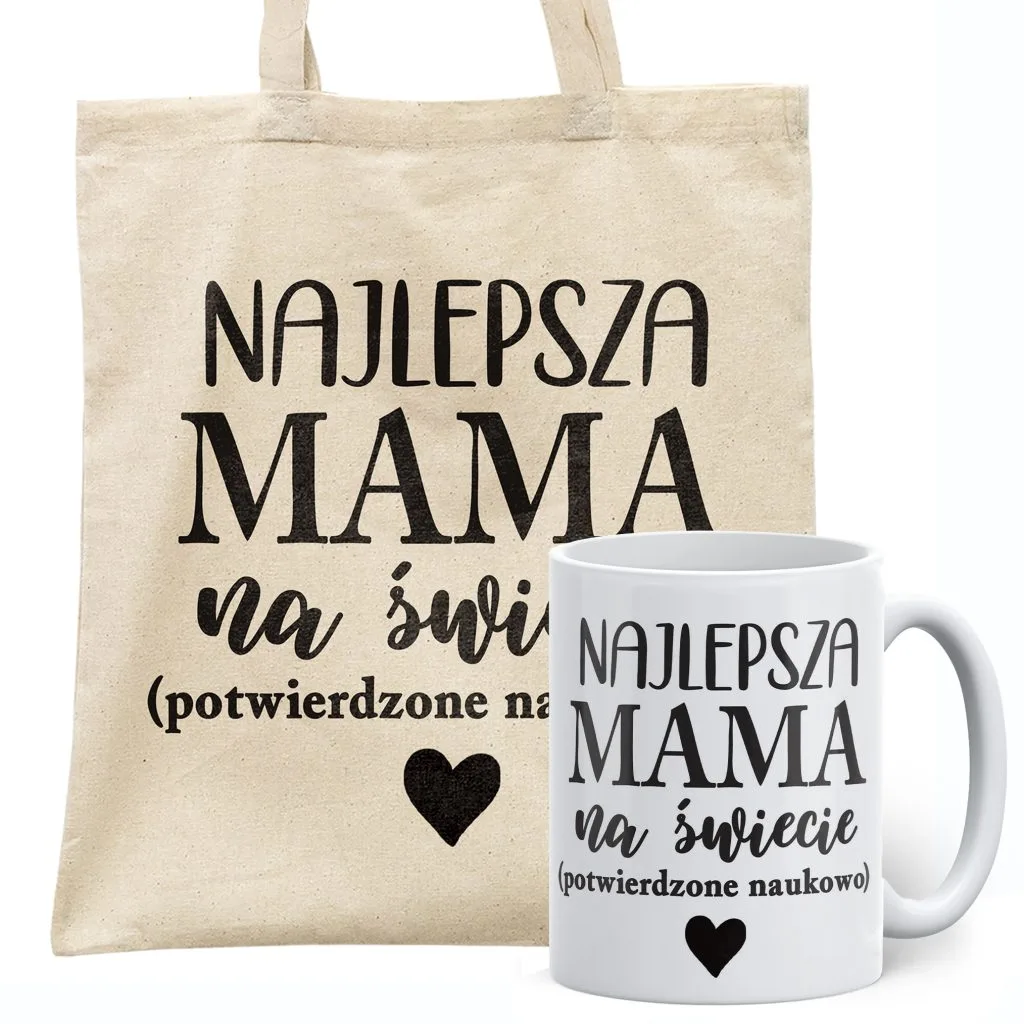 Zestaw Kubek + Torba Dzień Matki Dla Mamy Prezent Upominek