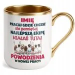 Kubek Premium Złoty Personalizowany Pożeganie Odejście z Pracy Prezent