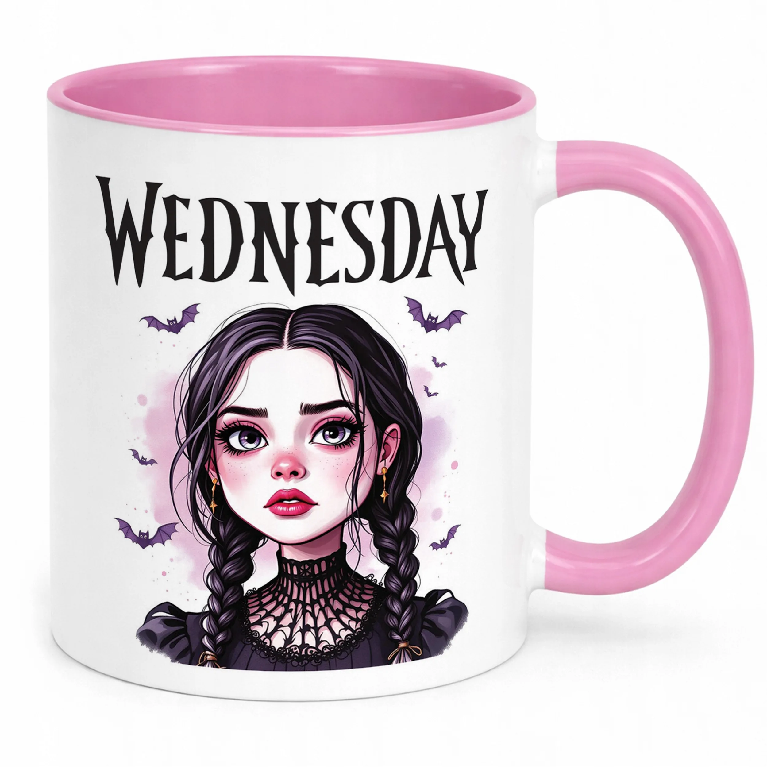 Kubek Różowy Nevermore Wednesday Addams Dla Fanów Prezent