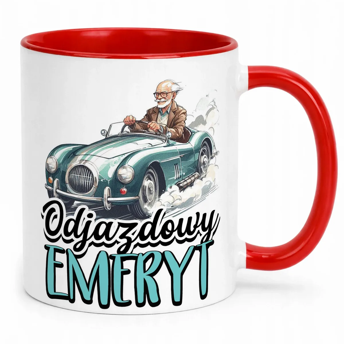 Kubek Czerwony Z okazji Emerytury Dla Emeryta Prezent Upominek