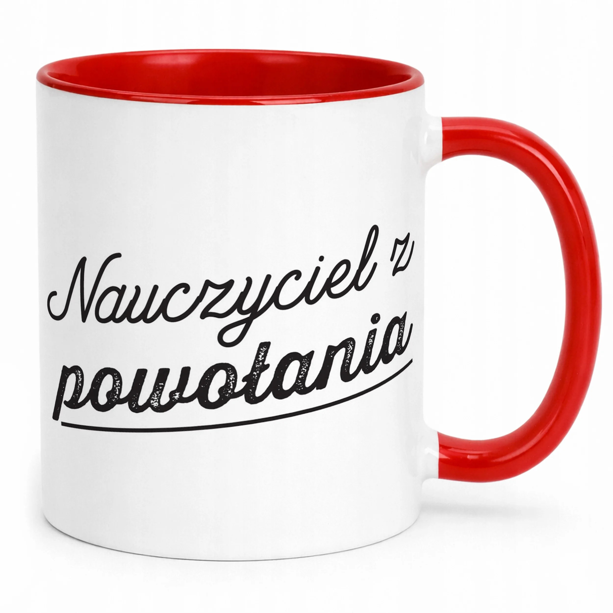 Kubek Czerwony Najlepszy Nauczyciel Dzień Nauczyciela Prezent