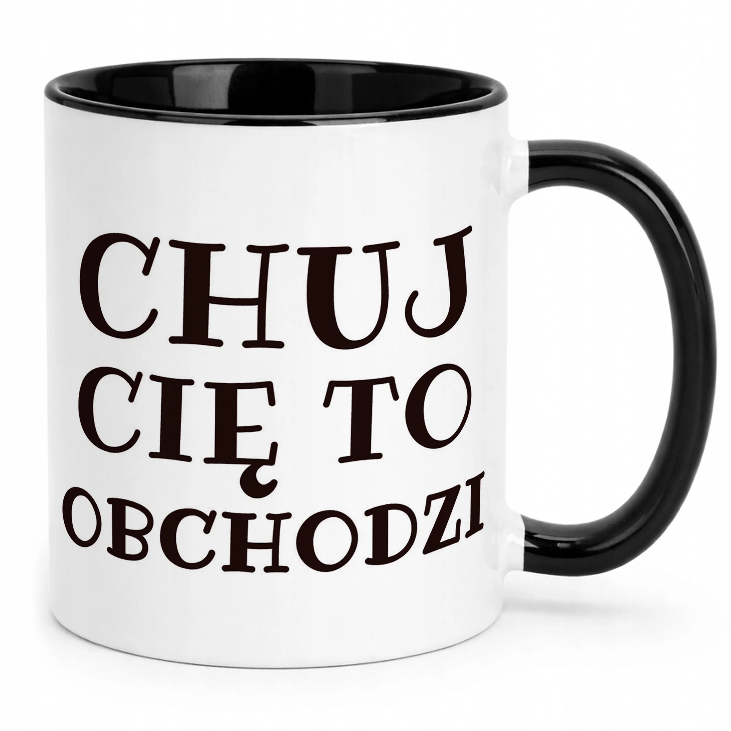 Kubek Czarny Ch*j Cię To Obchodzi Śmieszny Zabawny Prezent
