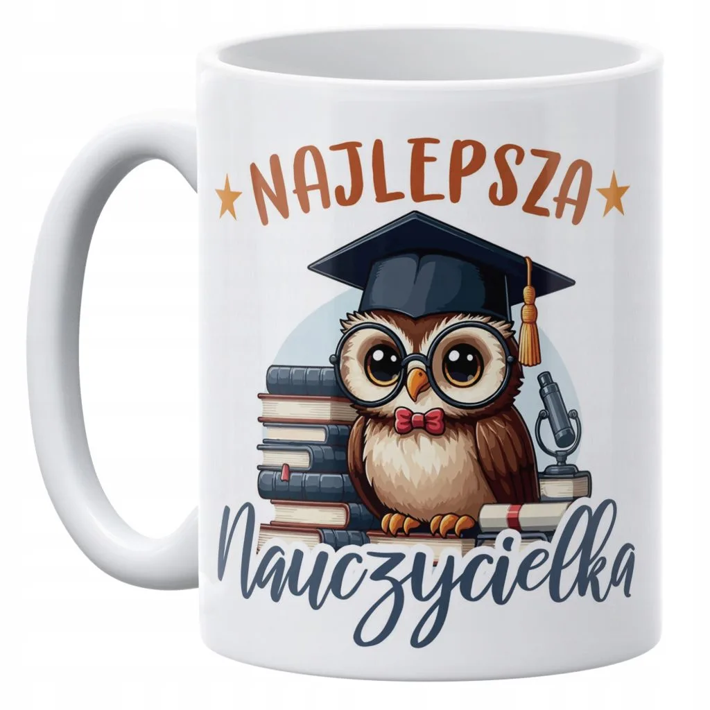 Kubek ceramiczny 330 ml Dzień Nauczyciela Najlepsza Nauczycielka Prezent
