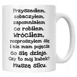 Kubek ceramiczny Przyszedłem Zobaczyłem Zapomniałem Zabanwy Prezent