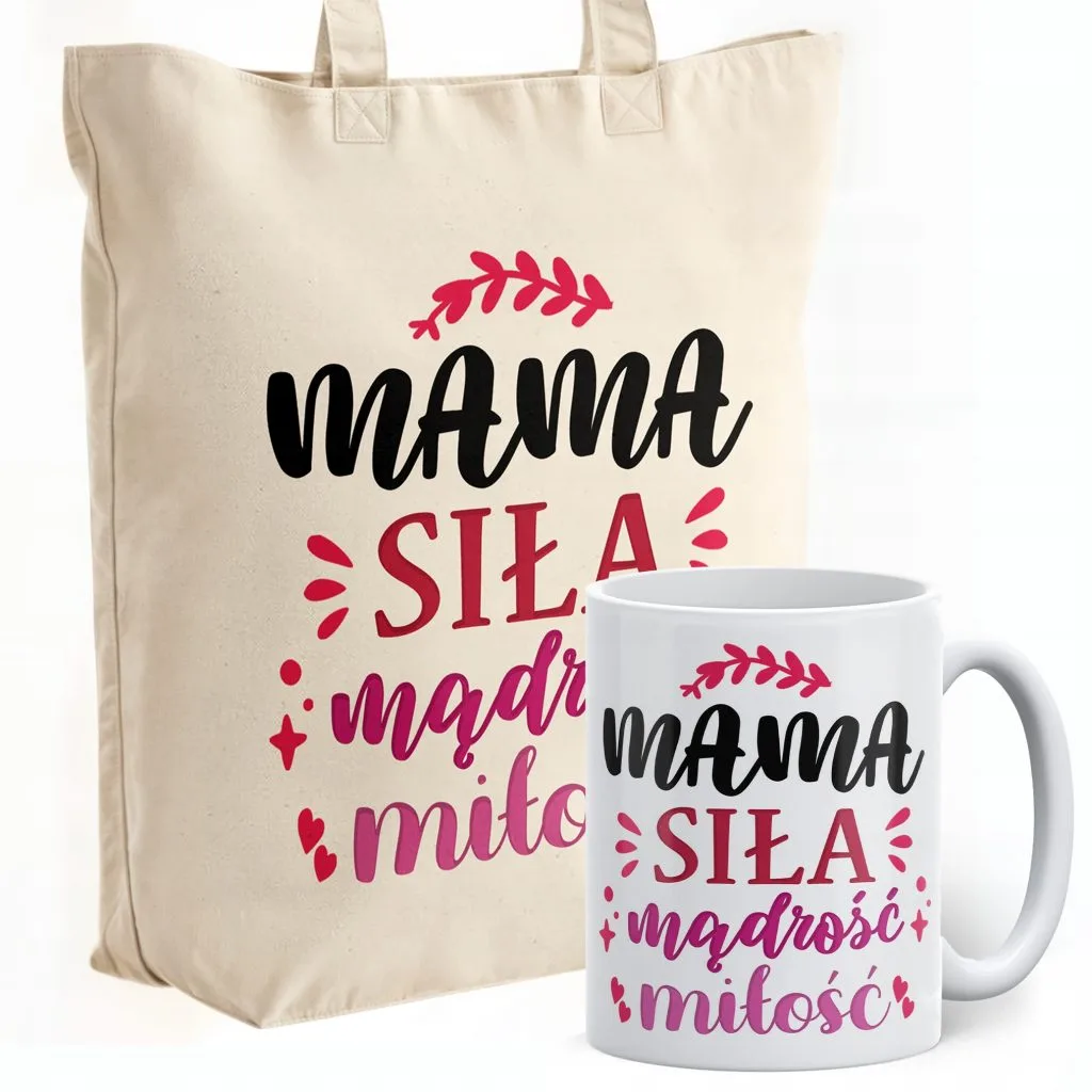 Zestaw Kubek + Torba Premium Dzień Matki Dla Mamy Prezent Upominek
