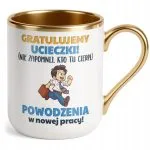 Kubek Premium Złoty Pożeganie Odejście z Pracy Dla Kolegi Prezent