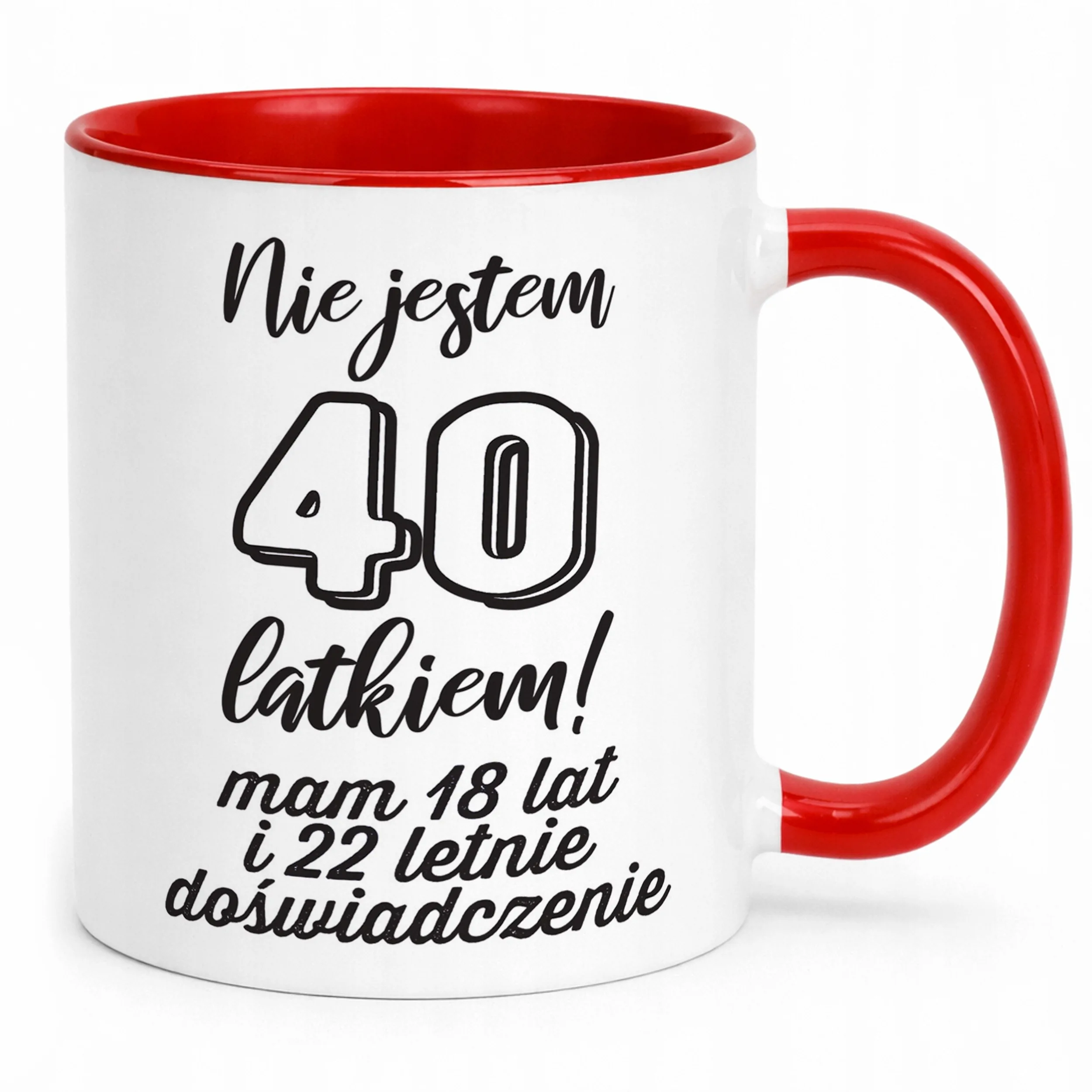 Kubek Czerwony Nie Jestem 40 latkiem Prezent Dla Mężczyzny