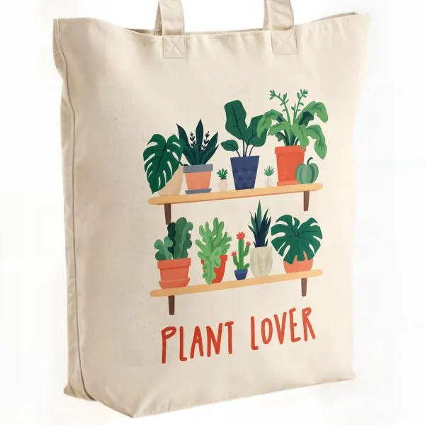 Torba bawełniana premium na zakupy Plant Lover Dla Miłośnika Roślin Prezent